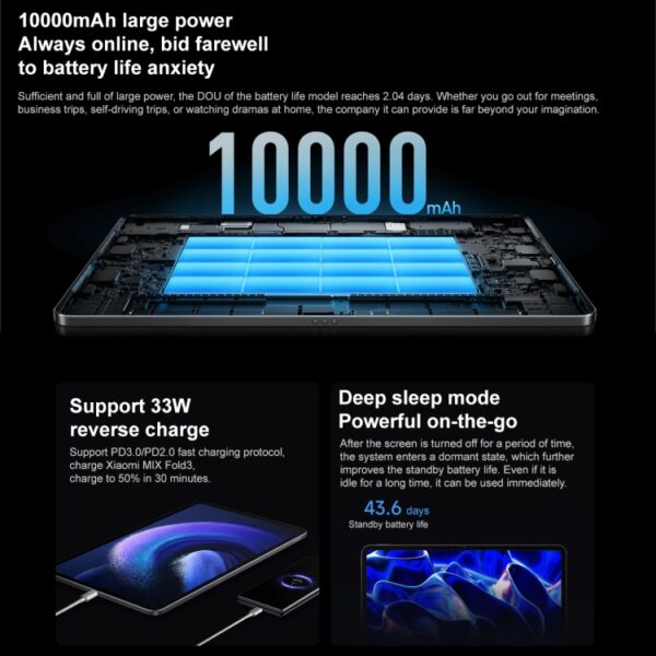 Xiaomi Pad 6 Max 14 pulgadas, MIUI 14 OS Qualcomm Snapdragon 8+ 4nm Octa Core, 10000mAh Batería - Imagen 11