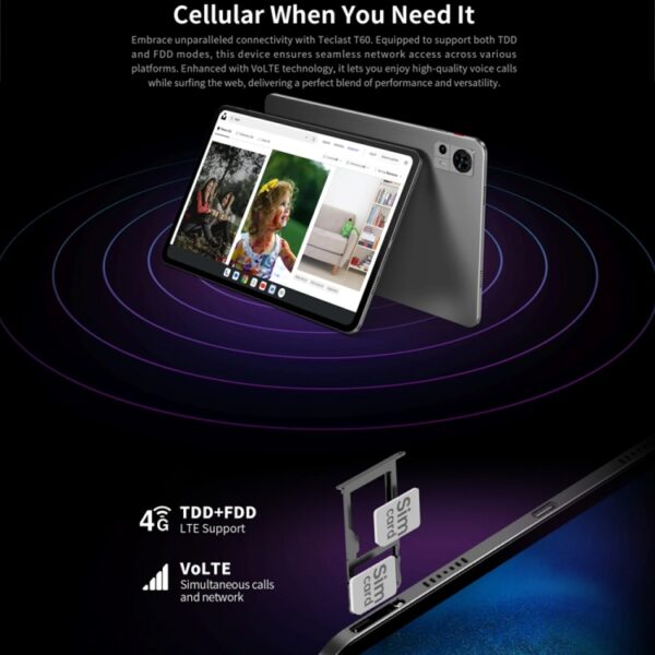 Tablet PC Teclast T60 4G LTE de 12 pulgadas, Android 13 Unisoc T616 Octa Core, compatible con Dual SIM - Imagen 20
