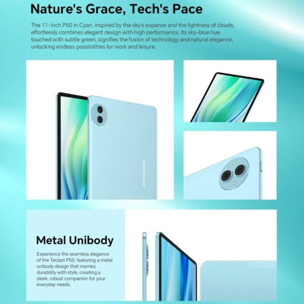 Tablet PC Teclast P50 de 11 pulgadas, Android 14 Unisoc T606 Octa Core, 4G LTE Dual SIM - Imagen 14