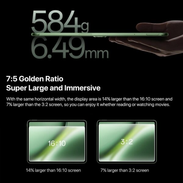 Tableta OnePlus Pad Pro de 12,1 pulgadas, ColorOS 14.1 Qualcomm Snapdragon 8 Gen3 Octa Core - Imagen 6