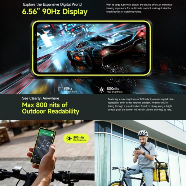 Ulefone Armor X31, 6 GB + 128 GB, visión nocturna, teléfono robusto IP68/IP69K, pantalla de 6,56 pulgadas, Android 14, MediaTek Helio G91 Octa Core, conectividad 4G, NFC, OTG - Imagen 11