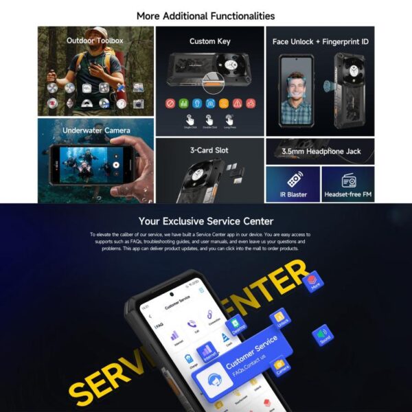Ulefone Armor 28 Pro Rugged Phone, 16GB+512GB, Night Vision, 10600mAh, 6.67 inch + 1.04 inch Android 15 MediaTek Dimensity 7300 Octa Core, Network: 5G, NFC - Imagen 25