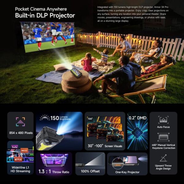 Ulefone Armor 34 Pro, 16GB+512GB, Night Vision, IP68/IP69K Rugged Phone, 6.95 inch Android 15 MediaTek Dimensity 7300 Octa Core, Network: 5G, NFC, OTG - Imagen 5