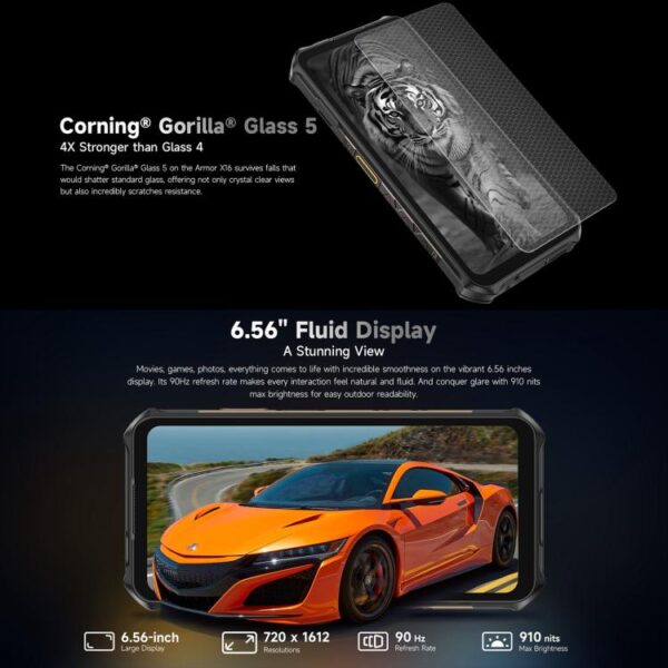 Ulefone Armor X16, 6GB+128GB, Night Vision, IP68/IP69K Rugged Phone, 6.56 inch Android 15 MediaTek Helio G91 Octa Core, Network: 4G, NFC, OTG - Imagen 8