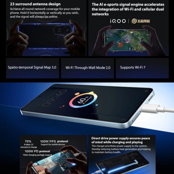 vivo iQOO Neo10 Pro+, 16GB+512GB, Screen Fingerprint, 6.82 inch Android 15 OriginOS 5 Snapdragon 8 Elite Octa Core, OTG, NFC, Network: 5G, Support Google Play - Imagen 12
