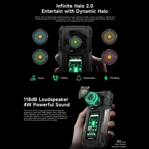 Ulefone Armor 33 Pro Rugged Phone, 16GB+512GB, Night Vision, 6.95 inch + 3.4 inch Dual Screen Android 14 MediaTek Dimensity 7300X Octa Core, Network: 5G, OTG, NFC - Imagen 16