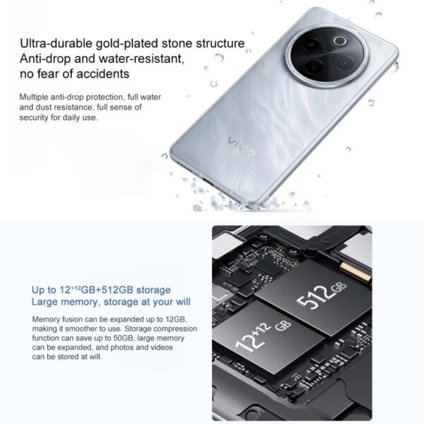 vivo Y300 Pro+, 12GB+256GB, Face ID / Screen Fingerprint, 6.77 inch Android 15 OriginOS 5 Snapdragon 7s Gen 3 Octa Core, OTG, NFC, Network: 5G - Imagen 6