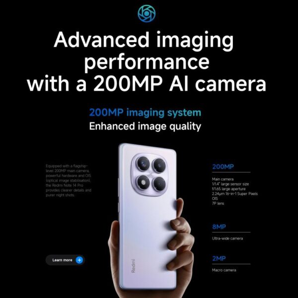 Xiaomi Redmi Note 14 Pro 4G Global, 12 GB + 256 GB, lector de huellas en pantalla, 6,67 pulgadas Xiaomi HyperOS Helio G100-Ultra Octa Core, NFC, red: 4G - Imagen 4