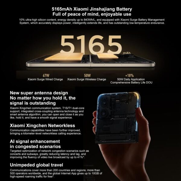 Xiaomi MIX Flip 2, 12GB+256GB, 6.86 inch + 4.01 inch Xiaomi HyperOS 2 Snapdragon 8 Elite Octa Core, NFC, Network: 5G - Imagen 12