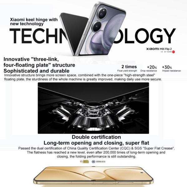 Xiaomi MIX Flip 2, 12GB+256GB, 6.86 inch + 4.01 inch Xiaomi HyperOS 2 Snapdragon 8 Elite Octa Core, NFC, Network: 5G - Imagen 6