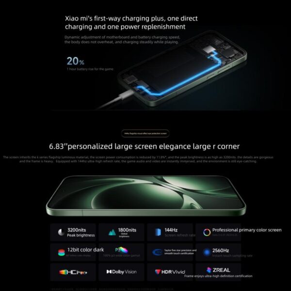 Xiaomi Redmi K80 Ultra, 16GB+1TB, 6.83 inch Xiaomi HyperOS 2 Dimensity 9400+ Octa Core, NFC, Network: 5G - Imagen 10