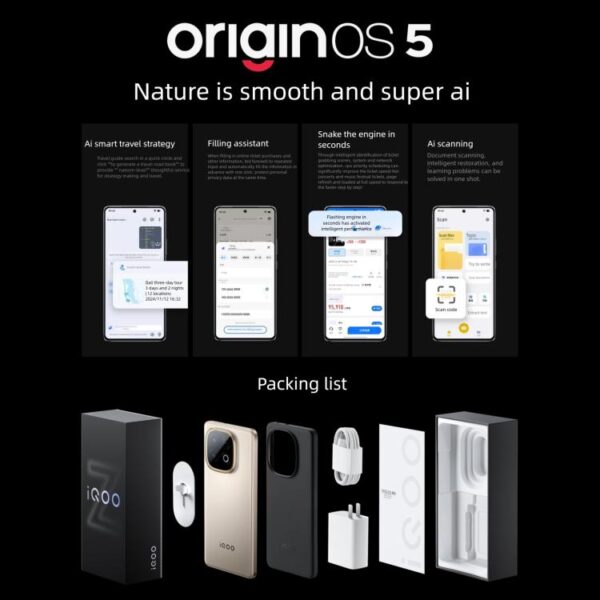 vivo iQOO Z10 Turbo+, 12GB+512GB, Screen Fingerprint, 6.78 inch Android 15 OriginOS 5 Snapdragon 8 Elite Octa Core, OTG, NFC, Network: 5G, Support Google Play - Imagen 14