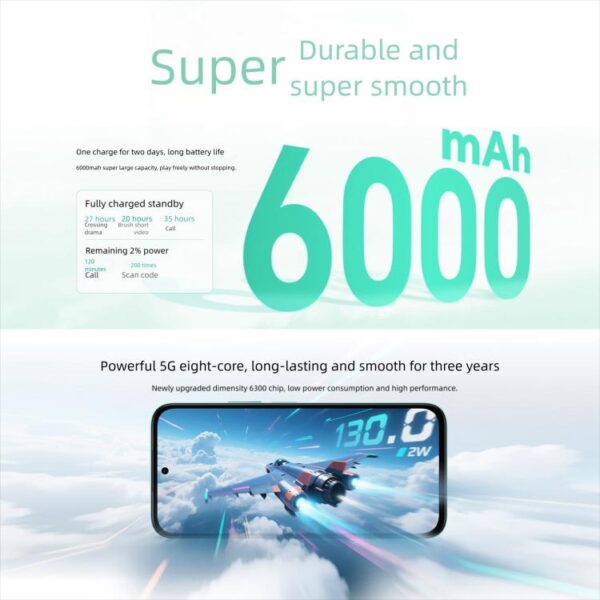 Honor Play10C, 8GB+256GB, Side Fingerprint, 6.61 inch MagicOS 9.0 Android 15 Dimensity 6300 Octa Core, Network: 5G, OTG - Imagen 4