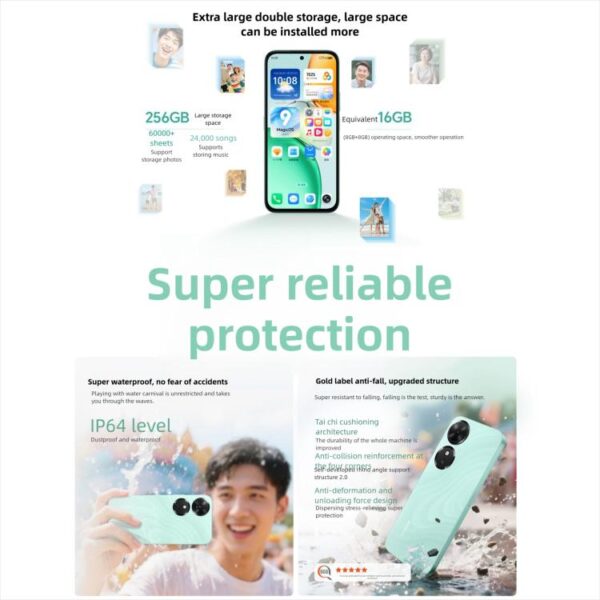 Honor Play10C, 8GB+256GB, Side Fingerprint, 6.61 inch MagicOS 9.0 Android 15 Dimensity 6300 Octa Core, Network: 5G, OTG - Imagen 5