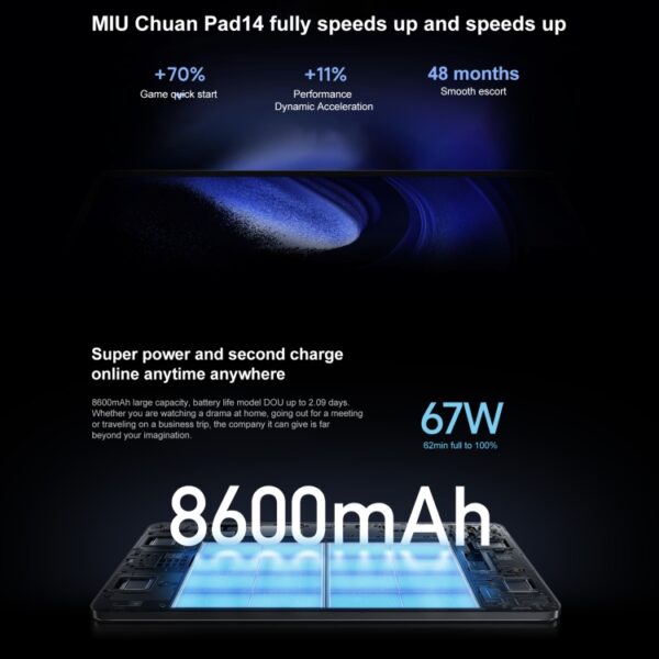 MIUI 14 Qualcomm Snapdragon 8+ 4nm Octa Core hasta 3.2GHz, Cámara frontal HD de 20MP, Batería de 8600mAh - Imagen 8