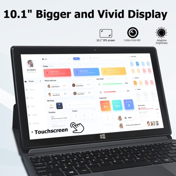 Tablet PC LZ1003, 10,1 pulgadas, 8GB+128GB, Windows 11, Intel Celeron J3455 Quad Core, compatible con tarjeta TF, HDMI, BT y WiFi dual, teclado no incluido - Imagen 5