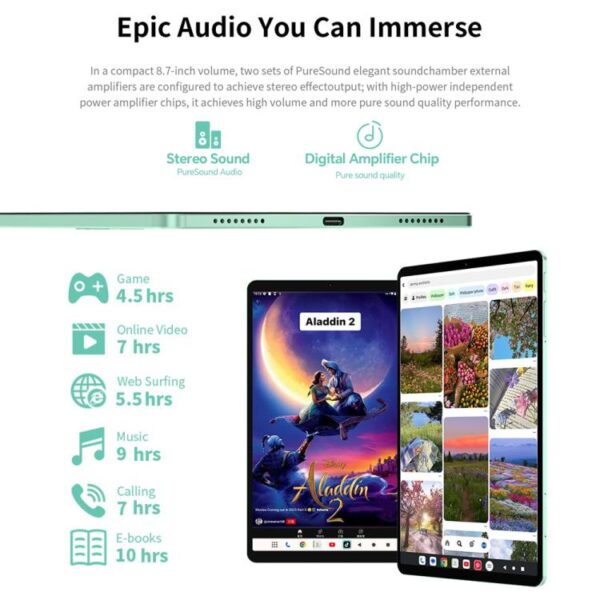 Tableta Teclast M50 Mini WiFi, 4 GB + 128 GB, 8,7 pulgadas, Android 15, Unisoc T606, ocho núcleos - Imagen 20