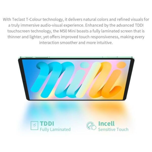 Tableta Teclast M50 Mini WiFi, 4 GB + 128 GB, 8,7 pulgadas, Android 15, Unisoc T606, ocho núcleos - Imagen 5