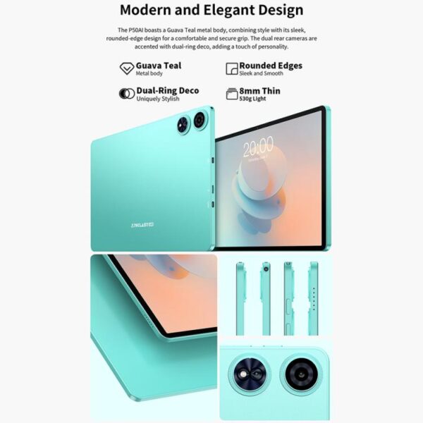 Tableta Teclast P50AI WiFi, 6 GB + 128 GB, 11 pulgadas, Android 15, Allwinner A733, ocho núcleos, con NPU - Imagen 15