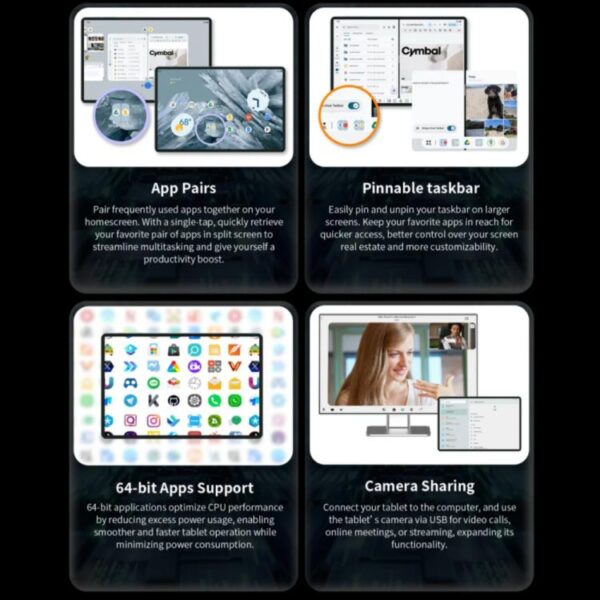 Tableta PC Teclast T60AI WiFi, 6 GB + 128 GB, 12 pulgadas, Android 15, Allwinner A733, ocho núcleos, con NPU - Imagen 8