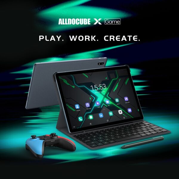 AllDocube X Juego 4G Tablet, 10.5 pulgadas, 8GB + 128GB, Android 11 MediaTek P90 Octa Core, sin teclado, soporte TF Tarjeta y banda dual WiFi y Bluetooth, Tapón de la UE (Negro + Gray) - Imagen 2