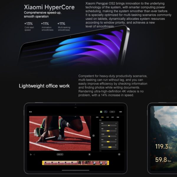 Xiaomi Pad 7 Pro Pantalla suave de 11,2 pulgadas, 12 GB + 512 GB, HyperOS 2 Qualcomm Snapdragon 8s Gen3 Octa Core - Imagen 12